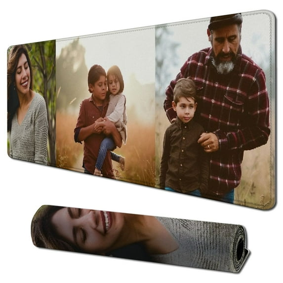 nygtbtfer Personalized Monogram Photo Mouse Pad - Computer Accessory - Tech Support 31.5x11.8 in