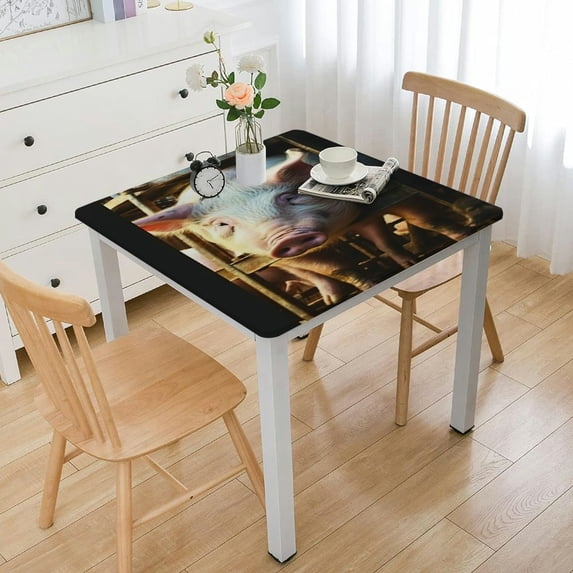 nygtbtfer Pigs in Farm Spring Tablecloth Table Cloth - Anti-Wrinkle and Water-Resistant Table Revitalize Your Tables 46*46