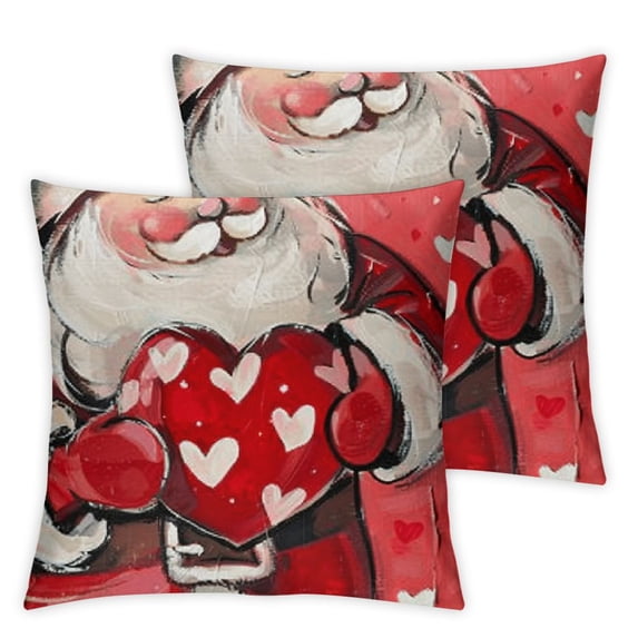 nygtbtfer Pillow Covers Heart Love Throw Pillow Case Red Decorative Cushion Case for Wedding Anniversary Home Office Room Decor White