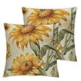 thumbnail image 1 of nygtbtfer Pillow Covers Set of 2 Spring Decorative Throw Pillow Covers Floral Farmhouse Cushion Cases for Sofa Couch Living Room Outdoor Home Decor White, 1 of 7