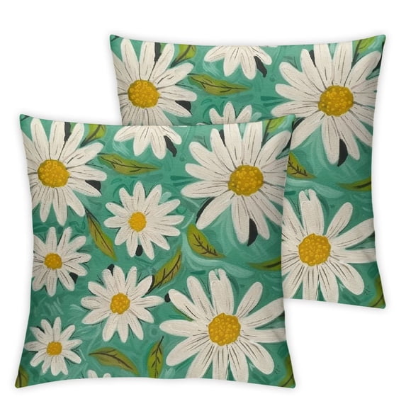 nygtbtfer Pillow Covers Set of 2, Bloom with Grace Decorative Throw Pillowcases for Home Sofa Couch Decoration White