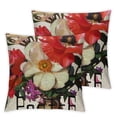 thumbnail image 1 of nygtbtfer Pillow Covers Set of 2 Throw Pillow Covers Decorative Pillow Case Flower Cushion Cases for Couch Sofa Home White, 1 of 7