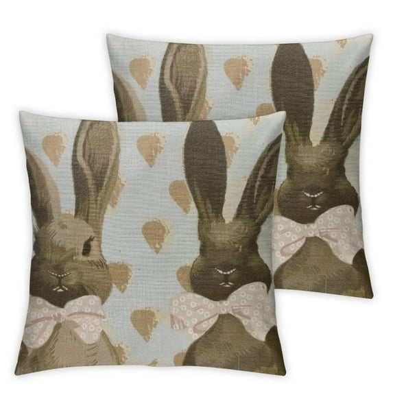 nygtbtfer Pillow Covers Set of 2 for Love Heart Decor Throw Pillows Spring Bow Outdoor Decorative Cushion Cases for Couch Bed Decoration White