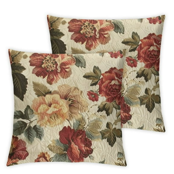 nygtbtfer Pillow Shams Pack of 2 Soft Decorative Pillow Cases Set (Flower,Queen) White