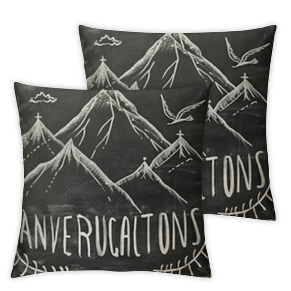 nygtbtfer Pillows Cover Set - 2 Pieces Pillow Cover RV Decor, Decorations for Inside, Gifts, , Black 24x24in