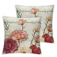 thumbnail image 1 of nygtbtfer Pink Floral Throw Pillow Set of 2 Pink Pillows Case Gift for Mother Grandma Gift Home Decor White, 1 of 7