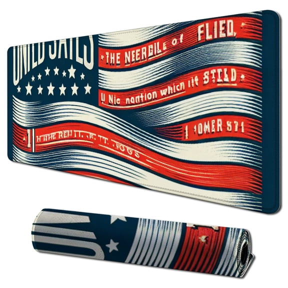 nygtbtfer Pledge of Allegiance USA Flag Mouse Pad for Laptop, PC, Gaming Home or Office