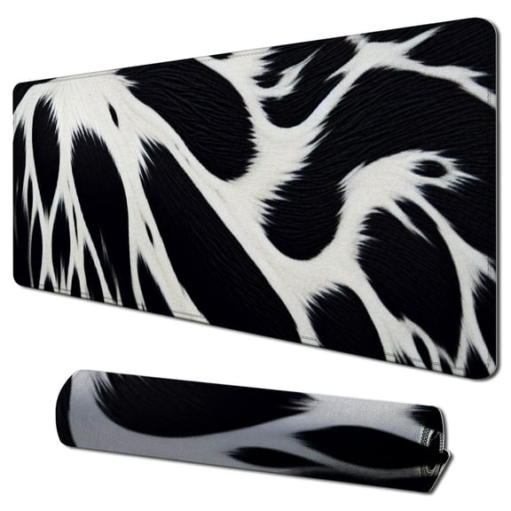 nygtbtfer Print Mouse Pad, Black & White Cow Spots Pattern Mousepad Rectangle Non-Slip Rubber Mouse pad Gaming Mouse Pads