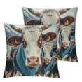 thumbnail image 1 of nygtbtfer  Printed Cute Farm Animal Cow Square Pillowcases Pillow Case Cushion Garden Cushion Super Soft Pack of 2 for Home Couch Sofa Decorative White, 1 of 7