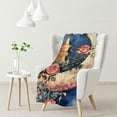 thumbnail image 1 of nygtbtfer Ramadan Mubarak Blanket Throw Blanket Eid Mubarak Flannel  Blanket Mosque Lantern Islamic Mubarak for Bed Couch Sofa Chair Aesthetic Cute Soft Warm-Moon Flower 50x60in, 1 of 6