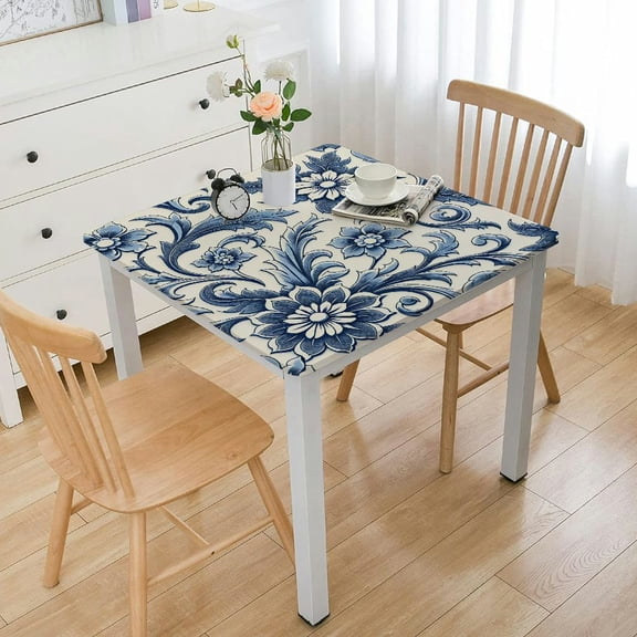 nygtbtfer Rectangle Eucalyptus Floral Tablecloth Stainproof Tablecloths,Wipeable Table Cloth Wrinkle-Free for Round/Rectangle/Oval/Square/Party/Wedding,Country Tulips Botanical Simple White