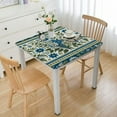 thumbnail image 1 of nygtbtfer  Rectangle Fabric Tablecloth, Blue Lemon Garden, Indoor Outdoor Stain Resistant Fabric Table Cloth, Mediterranean Orchard, 1 of 7