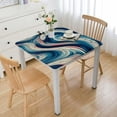 thumbnail image 1 of nygtbtfer Rectangle Multicolor Tablecloth Stainproof Tablecloths,Wipeable Table Cloth Wrinkle-Free for Round/Rectangle/Oval/Square/Party/Wedding,Modern Geometric Abstract Sea Waves, 1 of 7