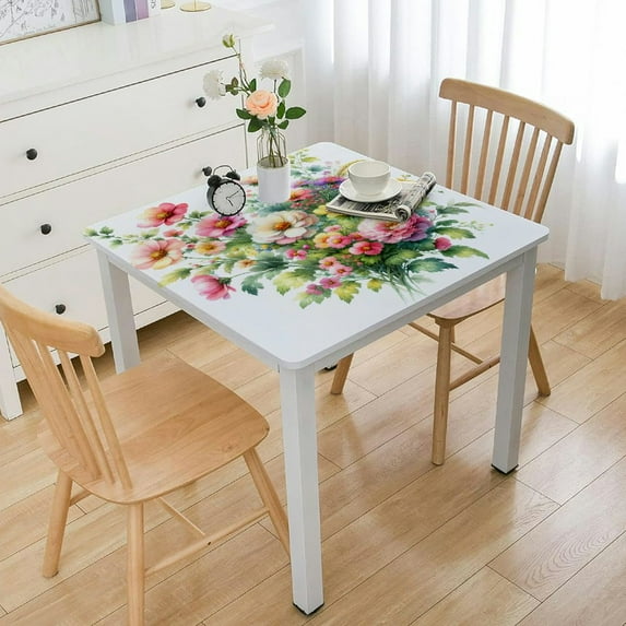 nygtbtfer Rectangle Tablecloth, Stain Resistant Table Covers for Spring Dinner Picnic Holiday Party Indoor Outdoor Decor , Beige