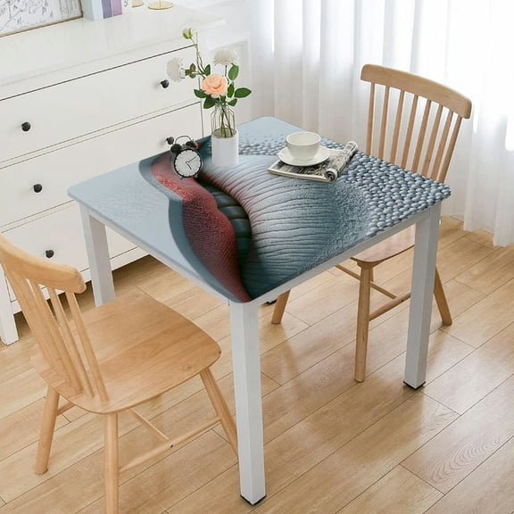 nygtbtfer Rectangle Tablecloth Stainproof Tablecloths,Chef Gnomes Washable Table Cloth Wrinkle-Free Fabric Table Cover and Accessories Checkered Black White Red