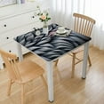 thumbnail image 1 of nygtbtfer Rectangle TableclothStainproof Tablecloths,Wipeable Table Cloth Wrinkle-Free for Round/Rectangle/Oval/Square/Party/Wedding,Black Stripes Turquoise White, 1 of 7