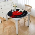 thumbnail image 1 of nygtbtfer Red Vinyl Record Round Tablecloth Table Cloth Polyester Tablecloth Table Cover for Kitchen Outdoor Party Picnic, 1 of 7