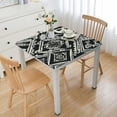 thumbnail image 1 of nygtbtfer Retro Flower Black and White Print Tablecloth Leakproof &amp; Sturdy Washable Large Tablecloth Cover Table for Fits forTable white, 1 of 7