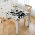 thumbnail image 1 of nygtbtfer , Reusable Table Cloth Round Fitted Vinyl Tablecloth with Elastic Edged for Parties Outdoors, Farmhouse with in Vintage Letter, 1 of 7