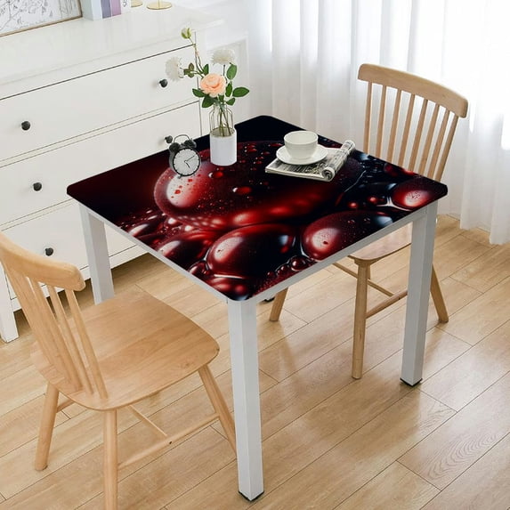 nygtbtfer Rose Flower Table Cloth Rectangle Tablecloth Outdoor Washable Winkle and Stain Resistant Spandex Table Cover for Kitchen Dining Tabletop Decoration
