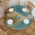 thumbnail image 1 of nygtbtfer Round Fitted Tablecloth with Elastic Edge, Forest Maple Tree Table Cover  Wipeable Table Cloths for Round Tables, Ideal for Picnic, Patio 54-58, 1 of 8