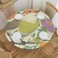 thumbnail image 1 of nygtbtfer Round Fitted Tablecloth Table Cloth with Elastic Edge Design Flower Birds Spring Flower Birds Spring Table Covers Vinyl Tablecloths for Wipeable Table Cloth for Indoor Outdoor 42-46, 1 of 8