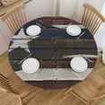 thumbnail image 1 of nygtbtfer Round Fitted Tablecloth with American Flag Patio Table Cover Cloth Round Tablecloth for Party Fits Tables 38-42, 1 of 8