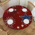 thumbnail image 1 of nygtbtfer Round Fitted Tablecloth with Patio Table Cover Cloth Round Tablecloth for Party Fits Tables 42-46, 1 of 8