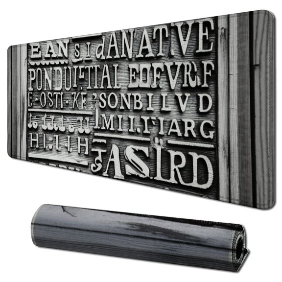 nygtbtfer Round Mouse Pad Custom,Stay Positive Work Hard and Make It Happen Inspirational Quotes Mouse pad Vintage Hand Drawn Floral Wreath Art on Rustic Wood White Quote 31.5x11.8 in