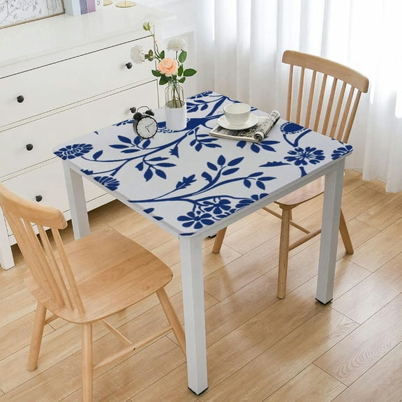 nygtbtfer Round Tablecloth Blue and White Porcelain Floral Mexican Talavera Table Clothsfor Party Dining Holiday Banquet