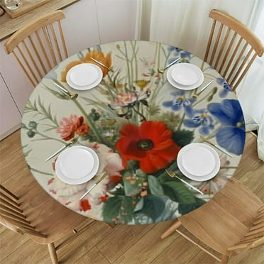 nygtbtfer Round Tablecloth Plastic Table Cover,Oil Proof for ,, , ables 31-35