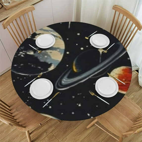 nygtbtfer Round Tablecloth Round Fitted Table Cover with Outdoor Circle Table Cloths for Kitchen Dining Party Picnic Indoor Patio Decor 42-46