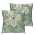 thumbnail image 1 of nygtbtfer Ruffle Trim Throw Pillow Cover Soft Decorative Square Cushion Case for Sofa Couch Bedroom , Pack of 2, White, 1 of 7