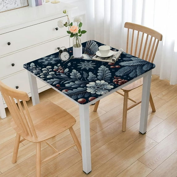 nygtbtfer Rustic Border Trees- Table Cloth TableCloths Reusable Table Covers Durable Outdoor Table Cloths Cover Protector for Parties Kitchen Dining Elastic Edge