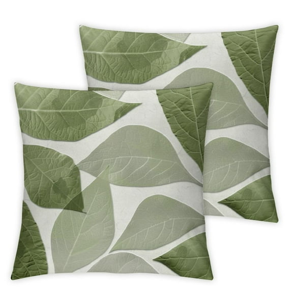 nygtbtfer Sage Green Grey Dahlia Floral Pillow Covers Set of 2 Flowers Petals Modern Leaves Decorative Throw Pillow Covers Farmhouse Pillow Cases Cushion Covers for Couch Bed Sofa Home Decor White