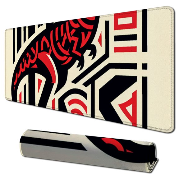 nygtbtfer Scales Gaming Mouse Pad Bright Half Circle Geometric Animal Skin Decorative Mousepad Rubber Base Home Decor for Computers Laptop Office Home