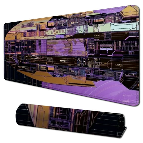 nygtbtfer Sci-fi Control Console Display Desk Mat, Large Mouse pad for Desk, Mouse pad, Laptop Pad Mat, Game Mat, Computer Accessories, Room Decor, Gift KMH 31.5x11.8 in
