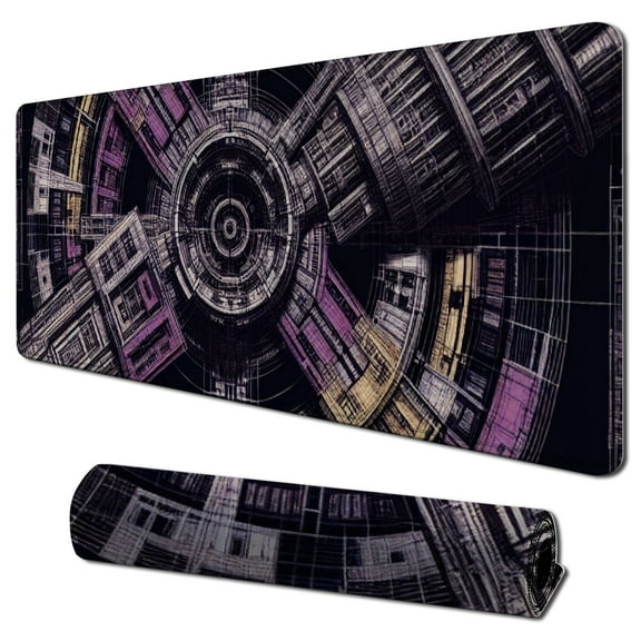 nygtbtfer Sci-fi Control Console Display Desk Mat, Large Mouse pad for Desk, Mouse pad, Laptop Pad Mat, Game Mat, Computer Accessories, Room Decor, SciFi Gift KMH 31.5x11.8 in