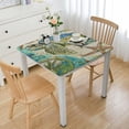 thumbnail image 1 of nygtbtfer  Sea Fish Turtle Starfish Square Tablecloth  Stain and Wrinkle Resistant Table Cloth Washable Polyester Table Cover for Dining Kitchen Wedding Party Elastic Edge white, 1 of 8