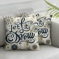 thumbnail image 1 of nygtbtfer Season's Blessing Quote Snowflake Super Soft Throw Waist Pillow Case Decorative Cushion Cover with White Background Christmas Outdoor Lumbar Pillowcases White, 1 of 6