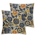thumbnail image 1 of nygtbtfer Set of 2 Carpet Pattern Decorative Throw Pillows Outdoor PillowCase Square Linen Cushion Case Decor for Sofa Couch Bed White, 1 of 7