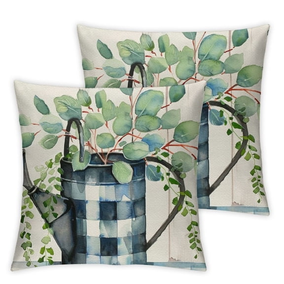 nygtbtfer Set of 2,Home Decor Leaves Truck Vase for Sofa Couch White