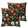 thumbnail image 1 of nygtbtfer Set of 2 Indoor/Outdoor Throw Pillow  in Polyester Fabric Garden Floral Inc. White, 1 of 7