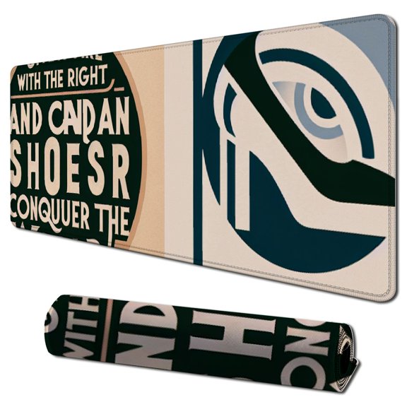 nygtbtfer Size Give A Girl The Right Shoes and she can conquer the world Custom Rubber Gaming Mousepad /s / Mouse Mats 31.5x11.8 in