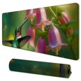 thumbnail image 1 of nygtbtfer Small Mouse Pad  Bird Hummingbird with Pink Flowers Mousepad with Washable Lycra Cloth, Non-Slip Rubber Base Mousepads, Computer Mouse Pads for Wireless Mouse 31.5x11.8 in, 1 of 6