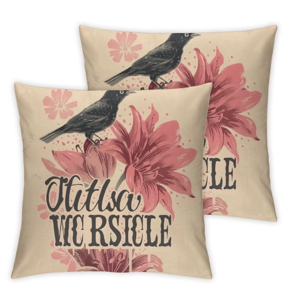 nygtbtfer Spring Decorations Pink Tulip Spring Pillow Covers Set of 2 Throw Pillow Case Market Cushion Cover for Home Sofa Couch White