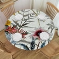 thumbnail image 1 of nygtbtfer Spring Round Tablecloth Table Reusable Table Cloth Round Fitted Tablecloth with Elastic Edged Yellow Flower Outdoor Tablecloth 42-46, 1 of 8