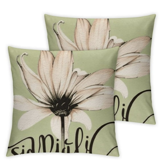 nygtbtfer Spring Summer Lumbar Pillow Covers Outdoor Throw Pillow Cover Sunshine Bloom Decorative Cushion Case for Sofa Couch Home Bed Set of 2 White
