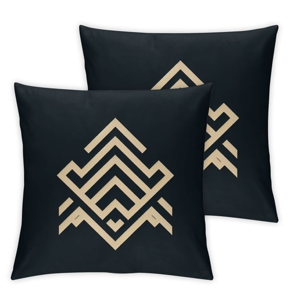 nygtbtfer Square Decorative Throw Pillows Cushion Covers Linen Black& Beige Stripes Modern Geometry Print Home Pillowcases