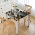 thumbnail image 1 of nygtbtfer Square Fitted , Polyester Stain Resistant Table Clothes, Wipeable s Fits Square Table 46*46, 1 of 8